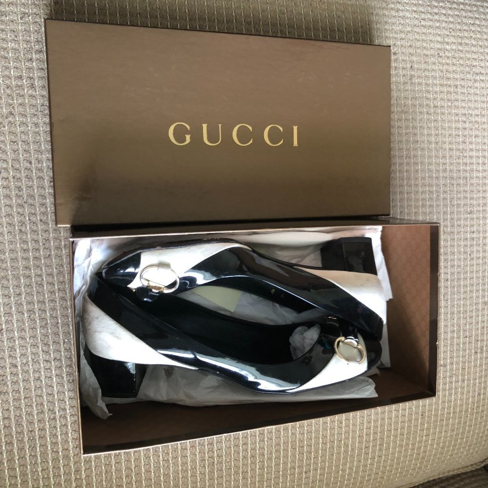 Gucci Women's Bamboo Bit Black Vernice Leather - Picture 7 of 12